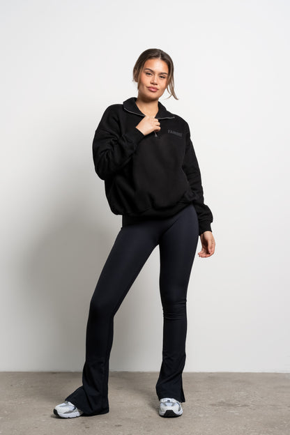 Black Essential Sweat Half Zip - for dame - Famme - Sweatshirt