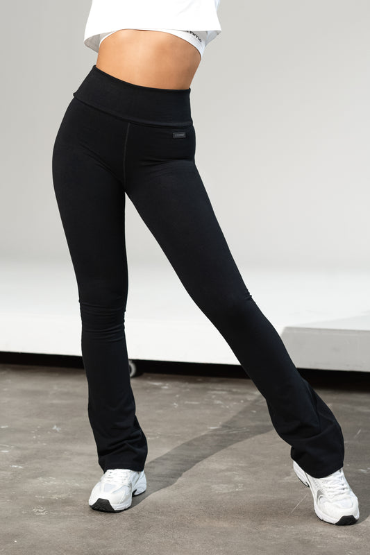  Leggings Compression Pants, Girl Daily Casual Comfortable Skin  Friendly Flare Leggings (S) Black: Clothing, Shoes & Jewelry