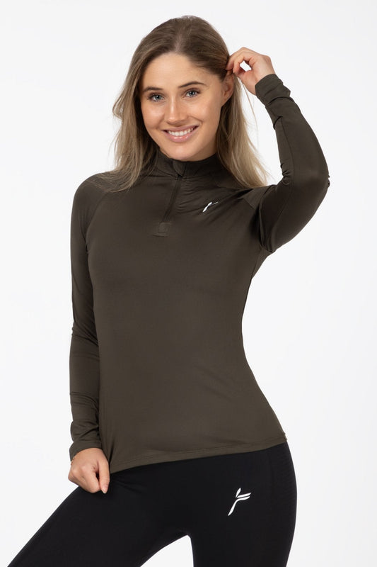 Green Essential Long Sleeve - for dame - Famme - Training Long Sleeve