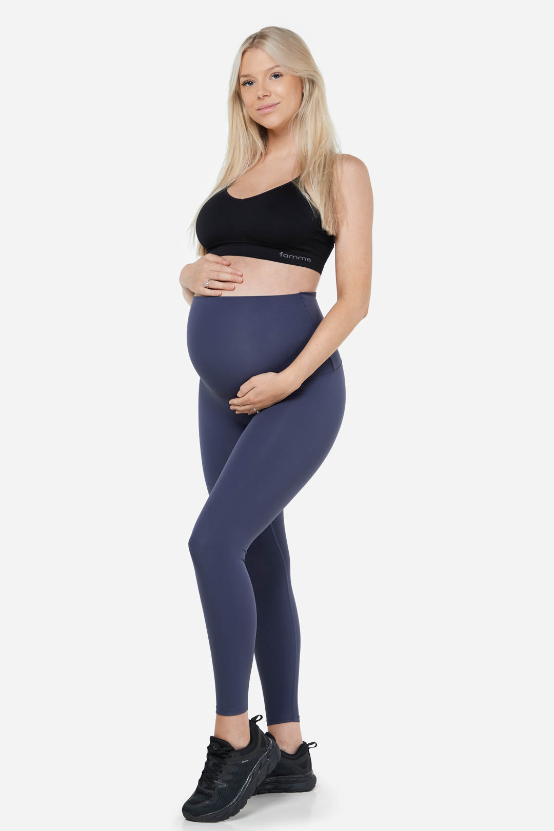 Blue Flex Maternity Leggings – Famme