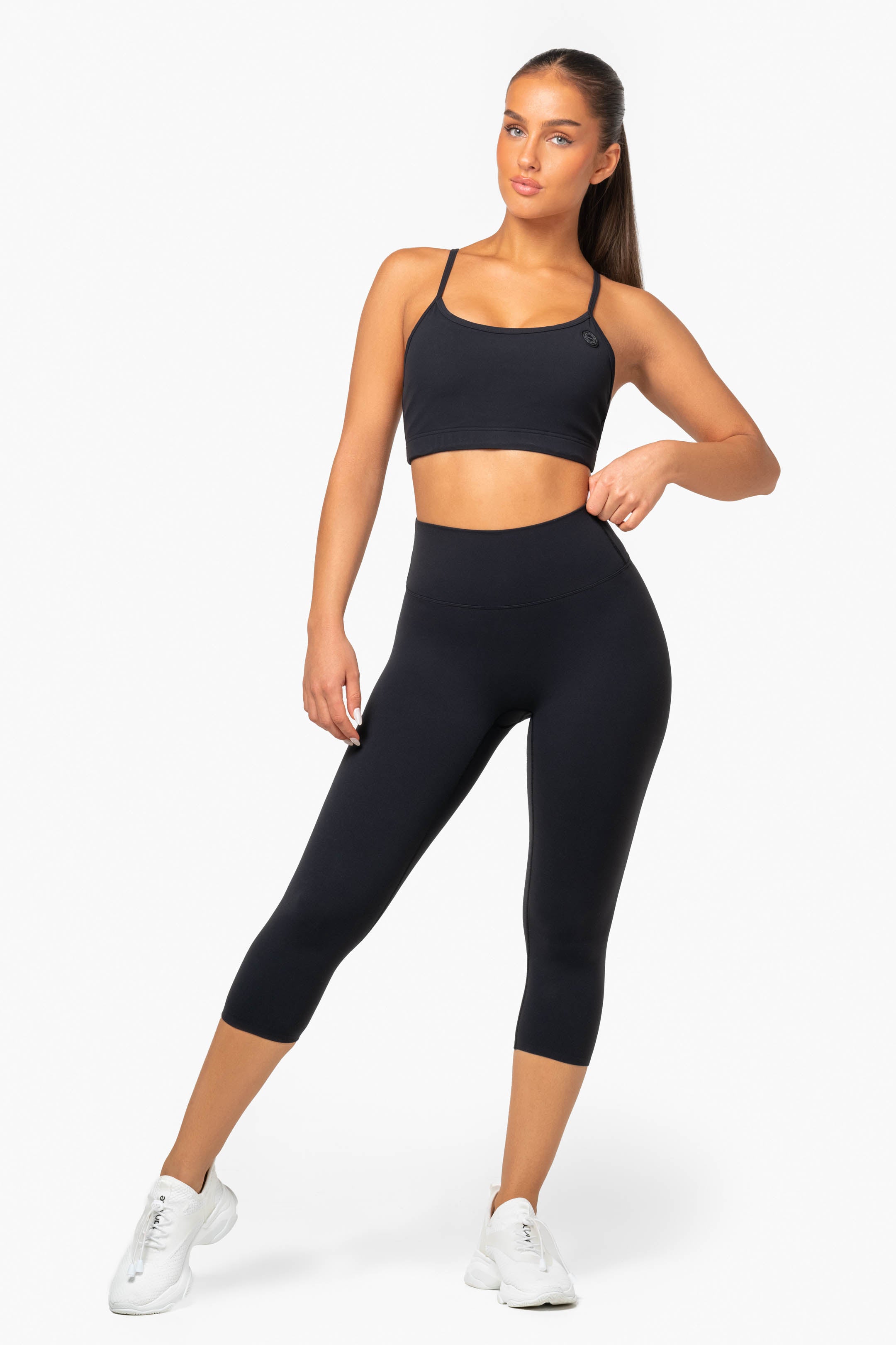 Womens 3/4 Yoga Capri Pants Ladies Cropped Pilates Gym Fitness Sports  Leggings | eBay